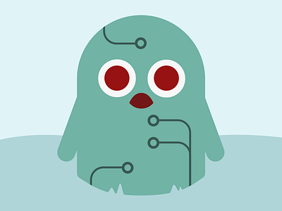 Electro Ghost cartoon fantasy game ghost illustration vector