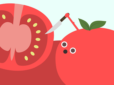 Tomato Killer cartoon game illustration killer tomato tomatoes vector violence