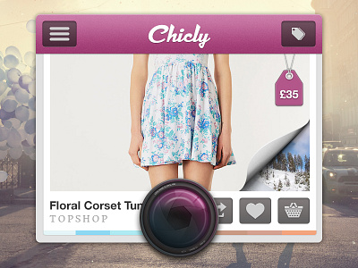 Chicly iPhone App app camera colour ios iphone app lens navigation ui user interface