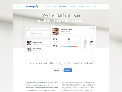 Product Site 01 design features healthcare medical product