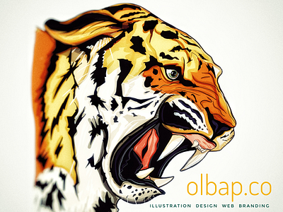 Tiger Ad design illustration olbap olbap design tiger wild cat