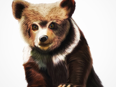 Grizzly Bear Cub /ˈɡrizlē/•/ber/•/kəb/ bear cub cub design digital art digital painting grizzly grizzly bear illustration olbap olbap design olbapdesign vector vector art vector illustration