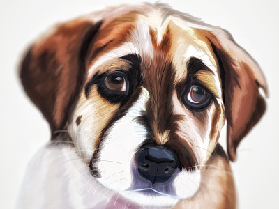 Illustration: Charlie B. Barking as a puppy adobe draw animal illustration design digital art dog drawing illustration olbap olbap design olbapdesign painting puppy vector