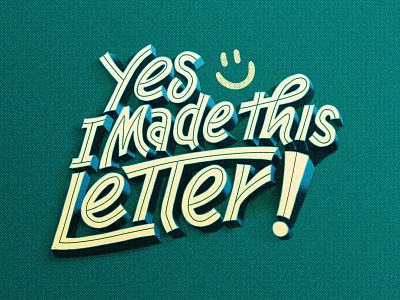 Yes, i made this letter. art color design handmadeletter illustration tipo-tuani typography vector