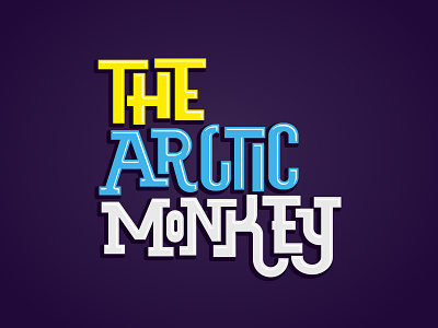 The Arctic Monkey - Lettering arcticmonkeys art design illustration interlock letter lettering monkey parody rock tipo-tuani typography vector