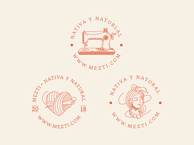 Mezti - Brand Stamps brand brand system branding design handmade illustration logo stamps tipo-tuani vector