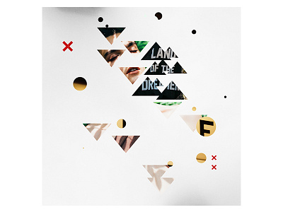 triangles and x´s art collage digital geometric illustration minimal typography