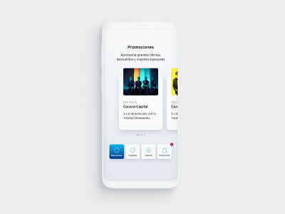 Promotion cards app app design card concept conceptual design light mode ui ui design ux design