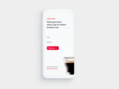 Login. Coffee online app app design coffe concept design light mode login login form ui ui design ux design