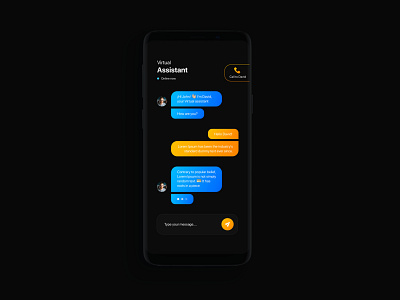 Chat assistant. Dark mode