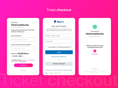 Ticket checkout concept app app design checkout paypal ticket ui ui design ux ux design