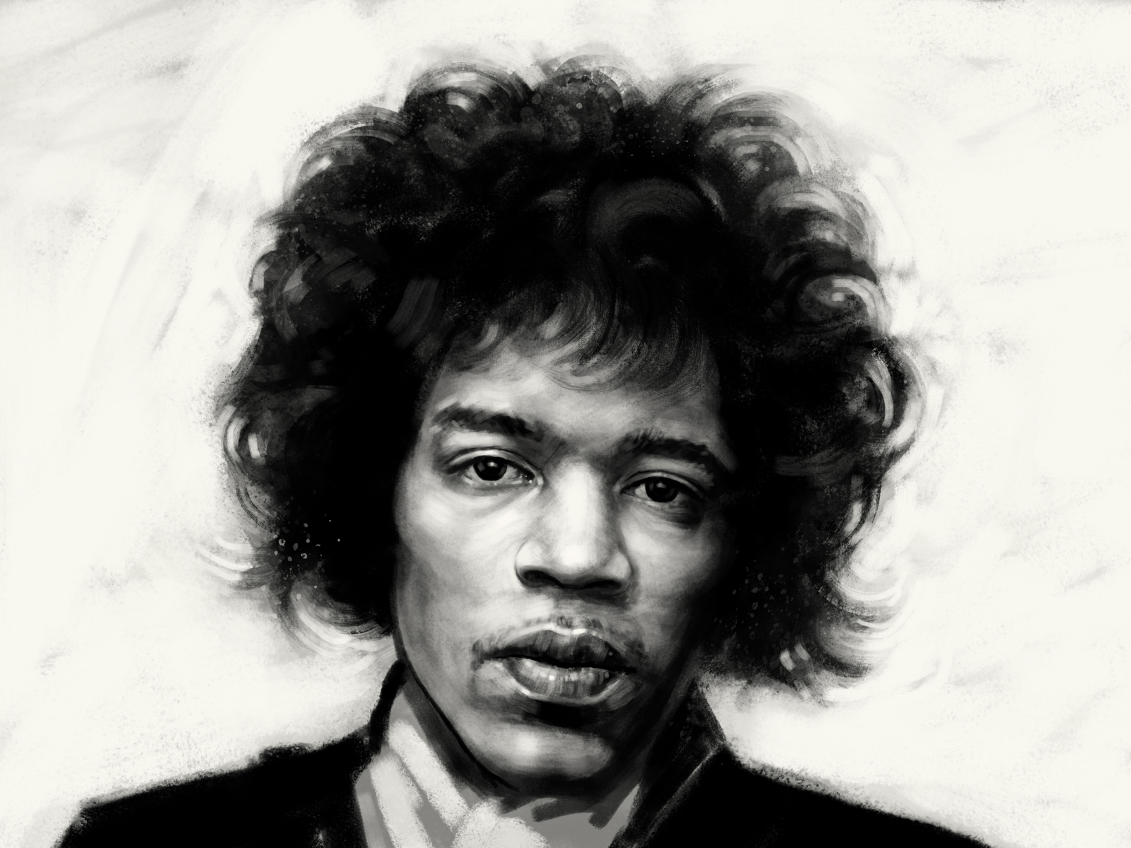 Jimi Hendrix portrait by Dannes Wegman on Dribbble