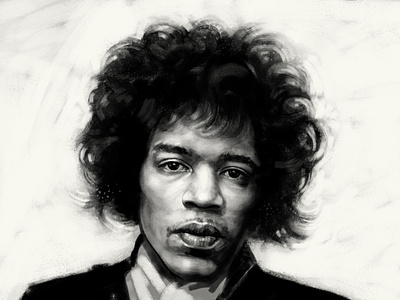 Jimi Hendrix portrait digitalpainting illustration portrait portrait art