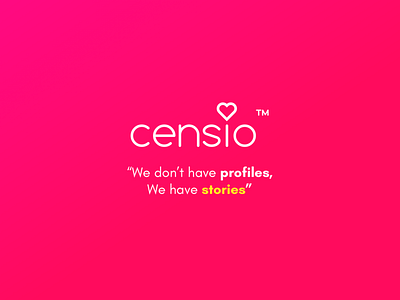 Branding - Censio Tagline app branding censio dating design font fonts logo love matchmaking relationship relationships tagline typograhy typography