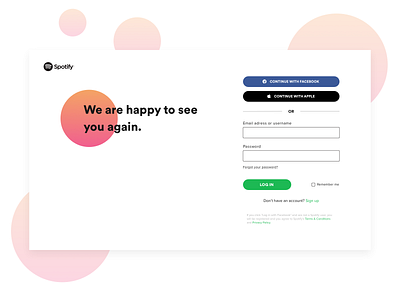 Spotify's login redesign | Weekly warmup challenge concept concept design design gradient login login design login form login page login screen minimalism redesign spotify ui ui deisgn uidesign ux