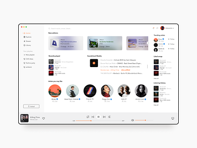Soundcloud app design app concept design desktop desktop app minimalism music redesign soundcloud ui ui deisgn uidesign