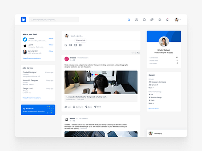 LinkedIn redesign