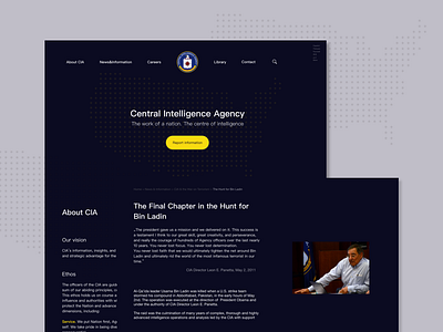 CIA's website redesign challenge concept design minimalism redesign ui ui deisgn uidesign userinterface website