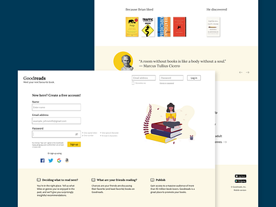 Goodreads' homepage redesign books challenge concept design goodreads minimalism redesign ui ui deisgn uidesign uiux ux web