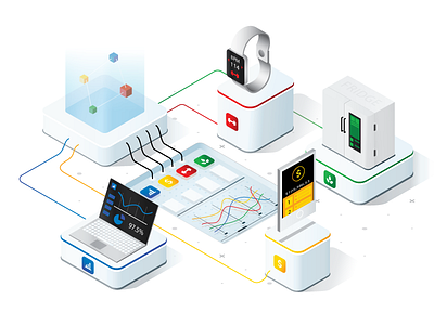 Internet Of Things apps design illustration illustrator internet of things isometric