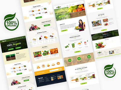 organic web mockup