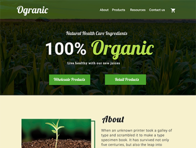 Desktop 1 @organic figma web template