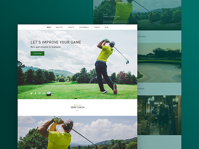 Responsive golf coach website