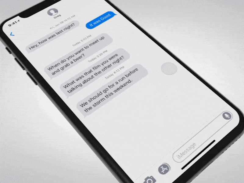 Tapback Reply for iMessage apple design imessage ios ios12 iphone ui ux