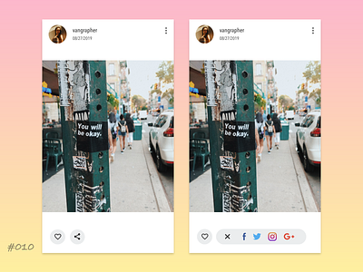 Daily UI #010 Social Share