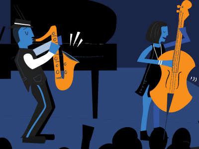 Jazz! branding event illustration jazz poster