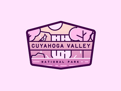 Cuyahoga Valley National Park badge illustration vector vector art