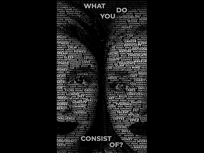What do you consist of? design digital font face fontface photomanipulation photoshop psd typogaphy