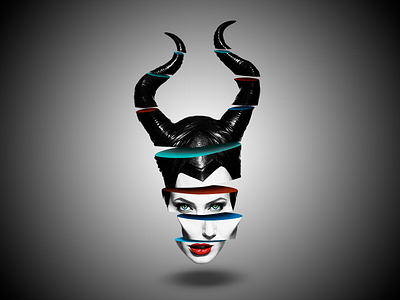 Maleficent design digital head photomanipulation photoshop portrait psd sliced