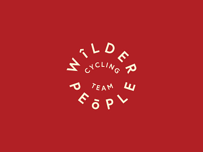 Wilderpeople Cycling Team badge bicycle brand brand identity cycling logo red