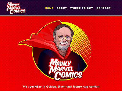 Website Design blue comics cowles design halftones layout logo madison primary red vector website