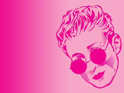 Logo Portrait Commission artist commission hair logo performance pink portrait sunglasses vector
