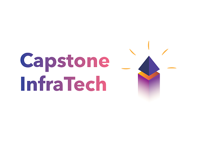 Final logo and typeface of Capstone InfraTech branding design illustration logo