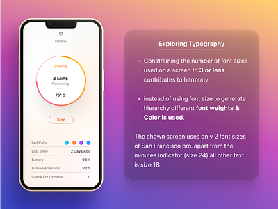 Daily UI - HotBru Smart Cup Concept