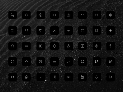 iOS 14 Dark icon set black black and white dark dark ui design icon icon design icon pack icon set icondesign iconography icons iconset minimalism vector vector art