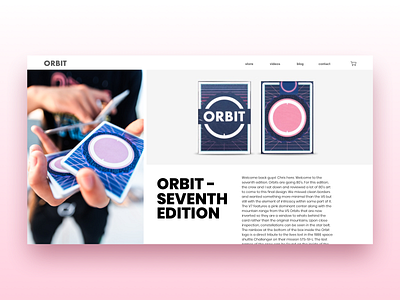 Orbit - Product page branding orbit playing cards product page web design website concept website design