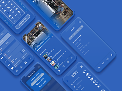 Play Station Vue Redesign app application blue clean design ios media player minimal mobile mockup network player playstation psvue streaming tv ui vue