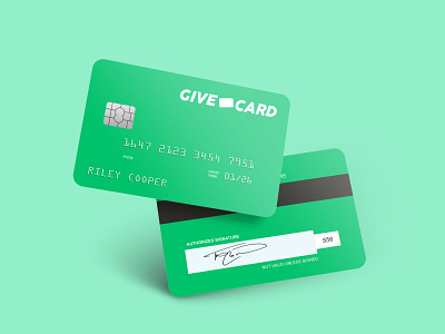 Give Card Debit Card Mockup