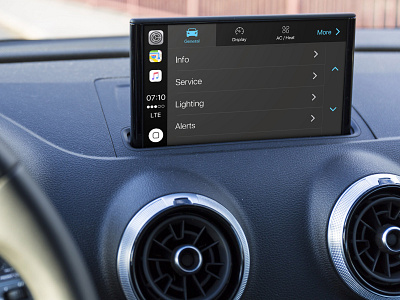 Apple CarPlay Settings car carplay dailyui007 dark dash design ios ui