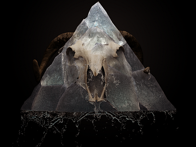 Greed 3d arnold c4d character design ice photoshop skull zbrush