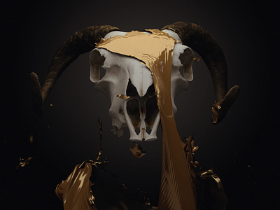 Greed II 3d arnold c4d character design photoshop skull zbrush