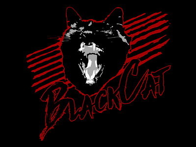 Blackcat 80s band design logo