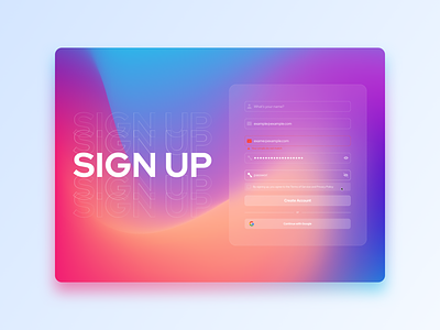 DailyUI #001 - Sign up dailyui design form login sign up signup ui uiux ux