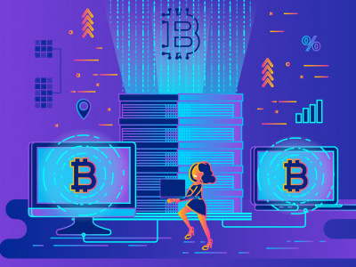 Blockchain Illustration blockchain crypto currency design digital graphic illustration