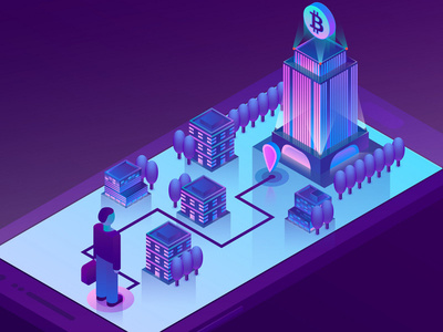 Blockchain Cryptocurrency Illustration