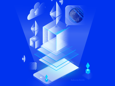 Crypto Blockchain Illustration blockchain crypto currency design digital graphic illustration